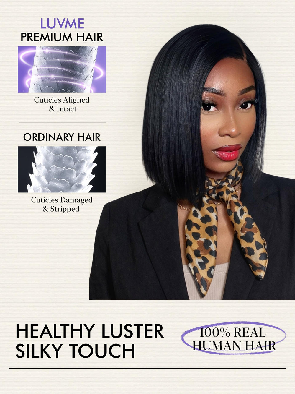 LUVME HAIR lace-front with bleached knots for believable scalp