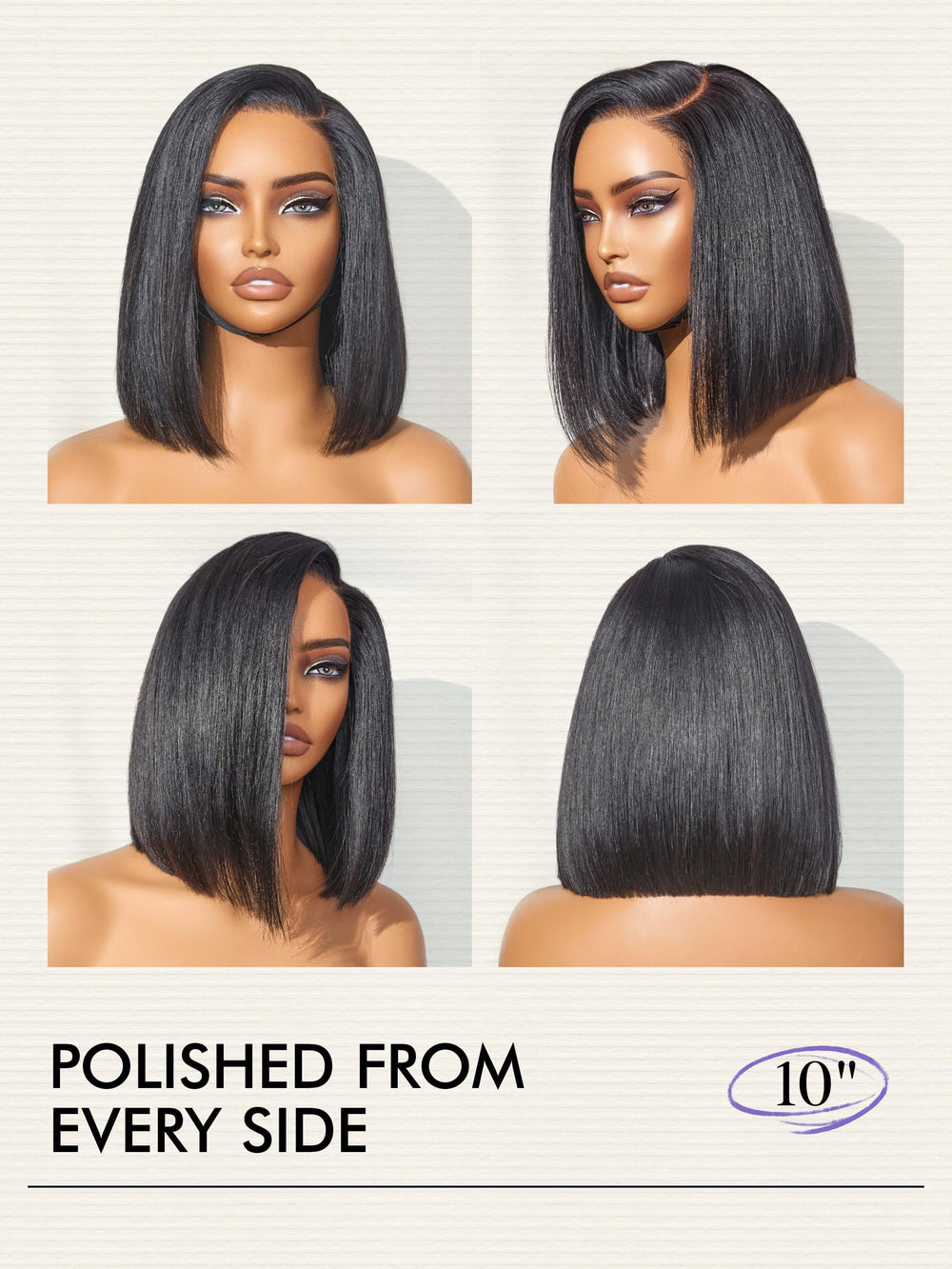 LUVME HAIR model wearing bob wig for ready-to-go look