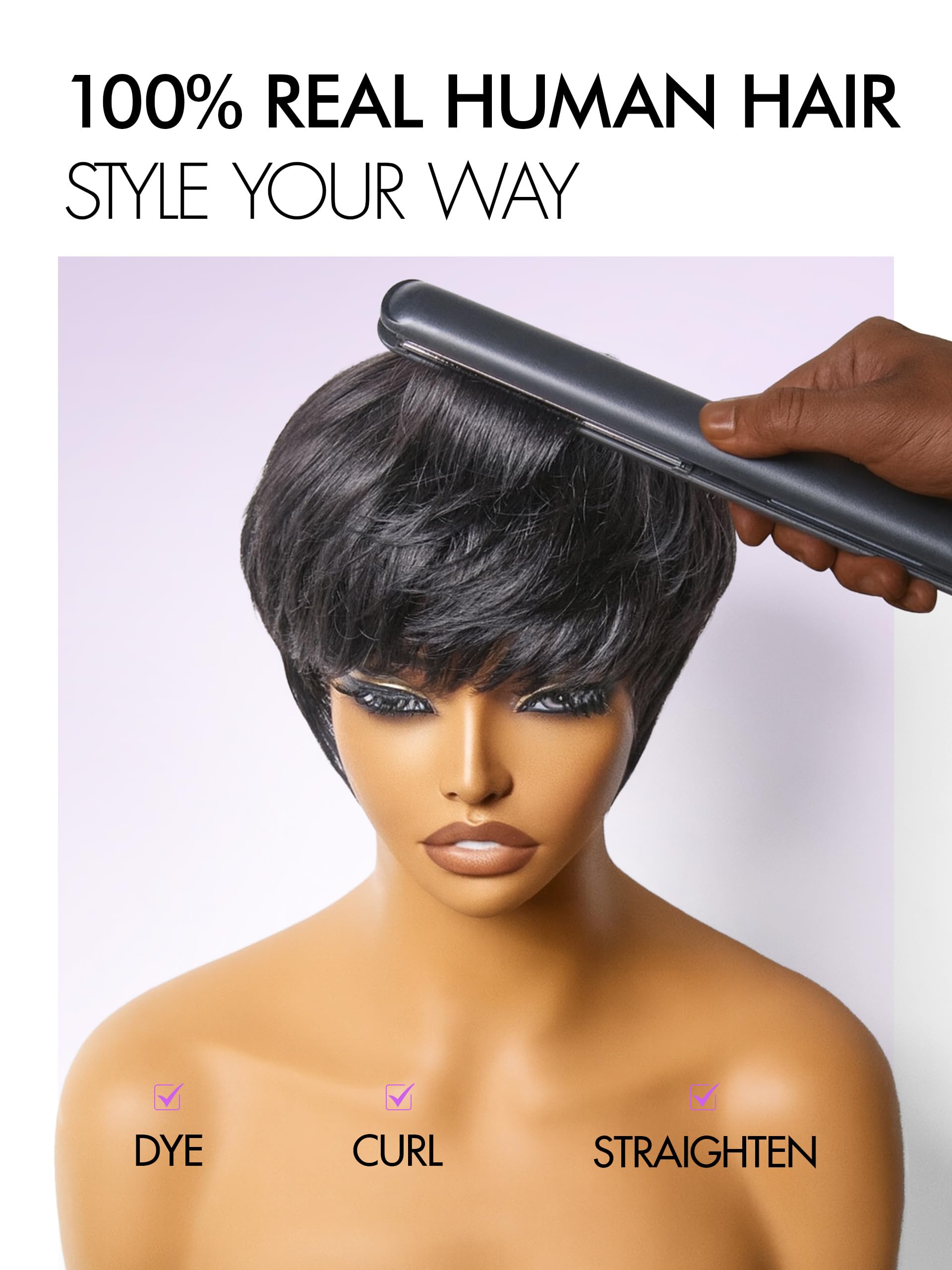 LUVME HAIR Ultra Comfort pixie glueless attachment for quick wear