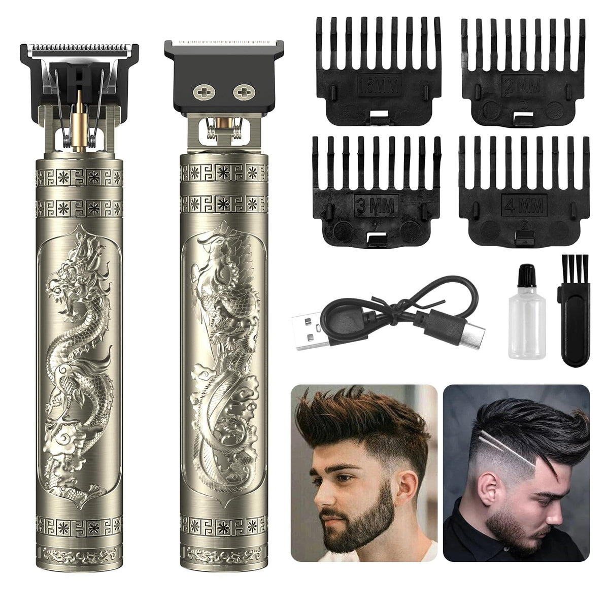 Luwihou beard trimmer bronze case; portable storage for on-the-go grooming