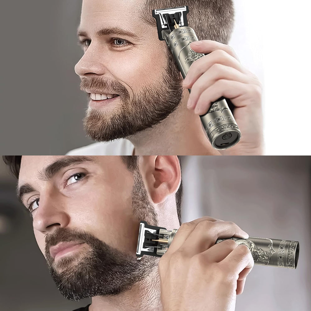 Luwihou beard trimmer bronze USB charging enables cordless grooming anywhere