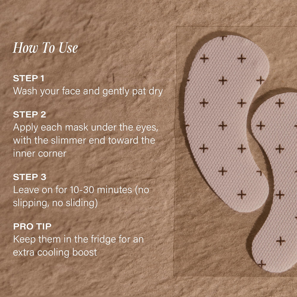 Lux Unfiltered caffeine-infused patches highlighting niacinamide and hyaluronic acid