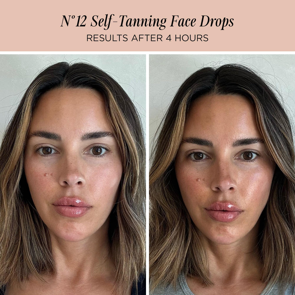 Lux Unfiltered N°12 bronzing drops application close-up for easy blending