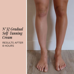 Lux Unfiltered N°32 gradual self Tanner application close-up for buildable glow