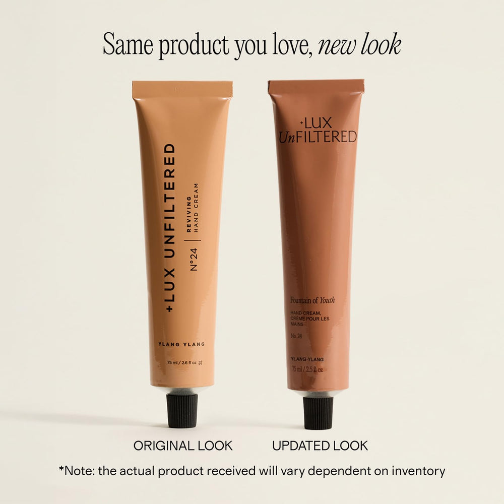 Lux Unfiltered N°24 hand cream being dispensed for quick absorption