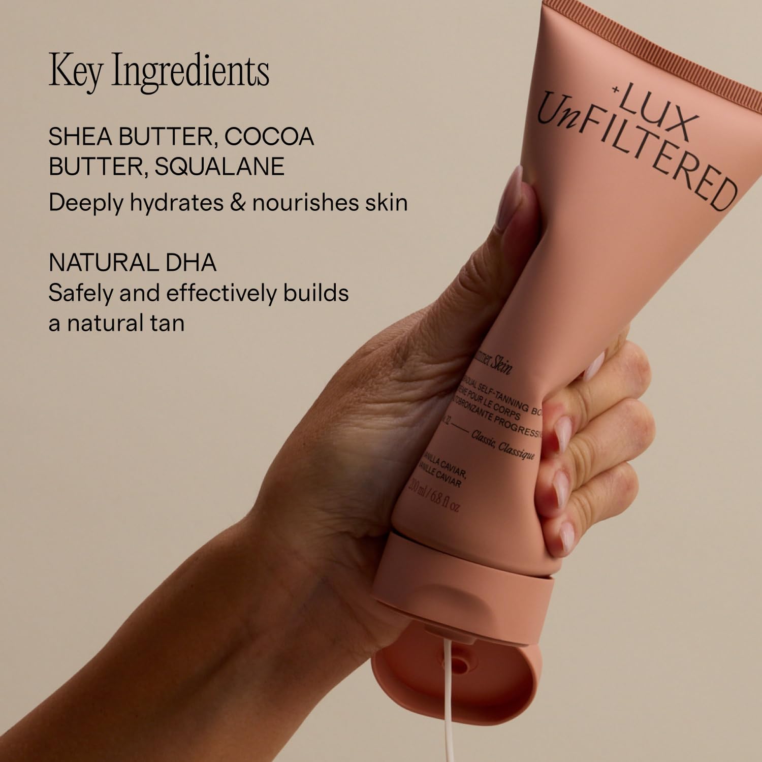 Lux Unfiltered N°32 creamy texture with quick-dry finish on skin