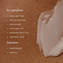 Lux Unfiltered N°32 creamy lotion shows shea butter-rich formula.