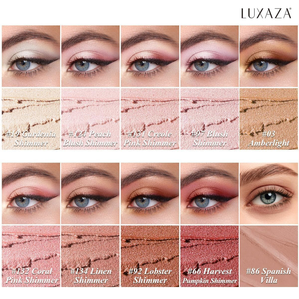 Luxaza Pro brown eyeshadow stick swatches reveal rich, blendable color for versatile looks.