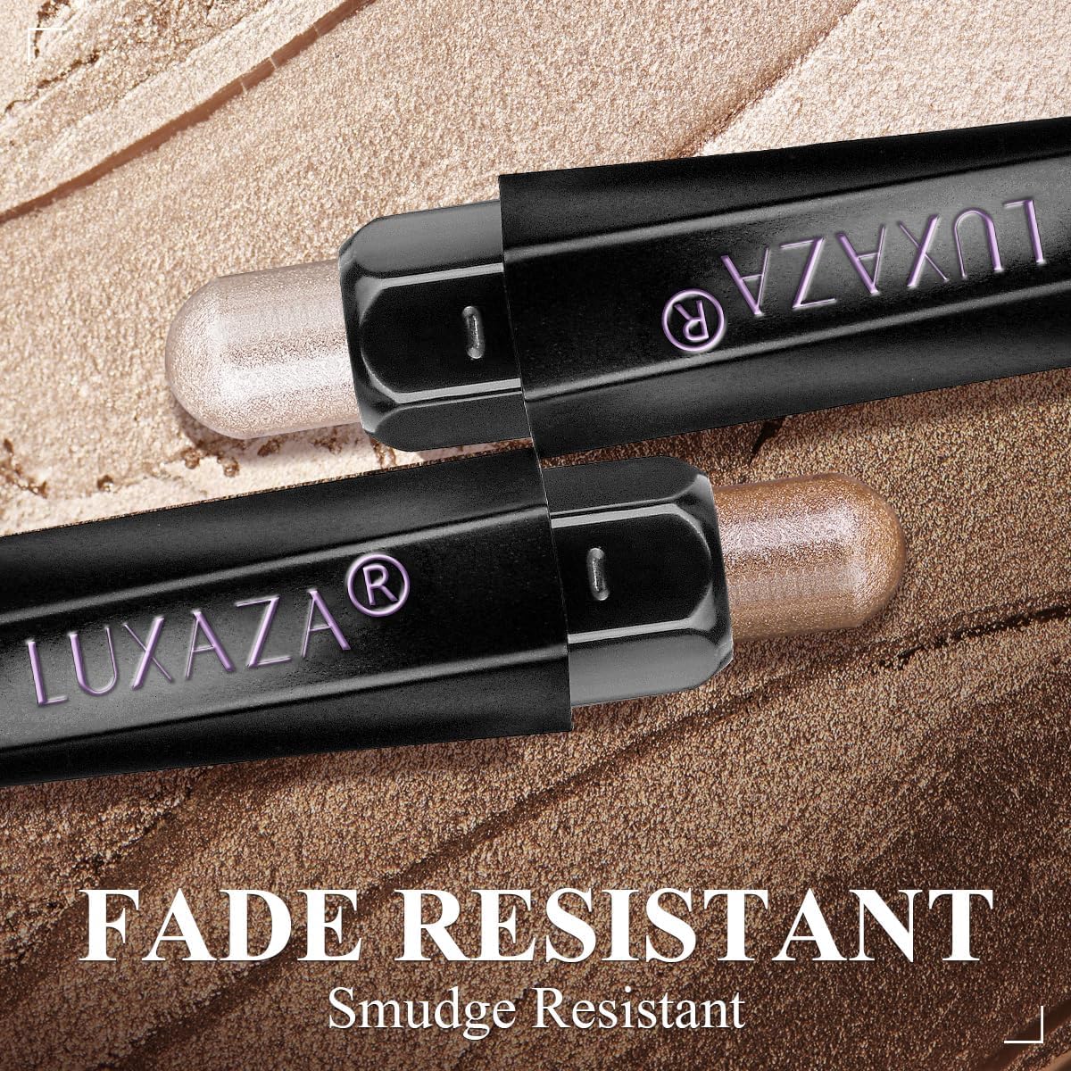 Luxaza Pro built-in blending brush helps blend shades for a seamless finish.