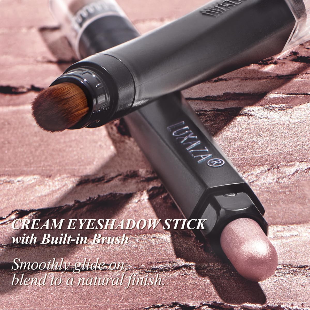 Luxaza Pro metallic bronze shade creates smoky eye accents with dramatic depth.