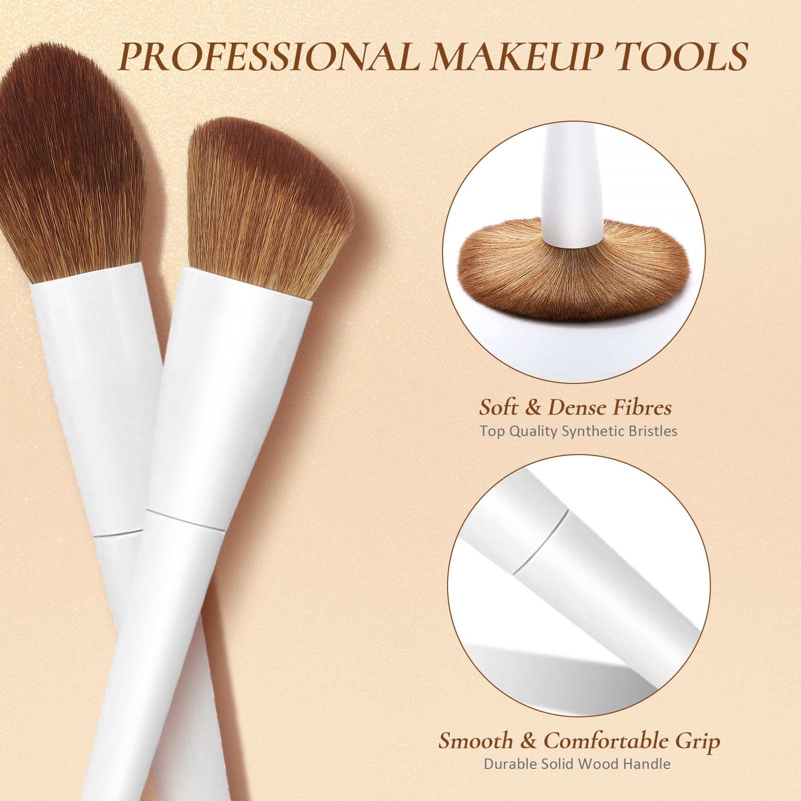LUXBRU powder puff with case for quick touch-ups.