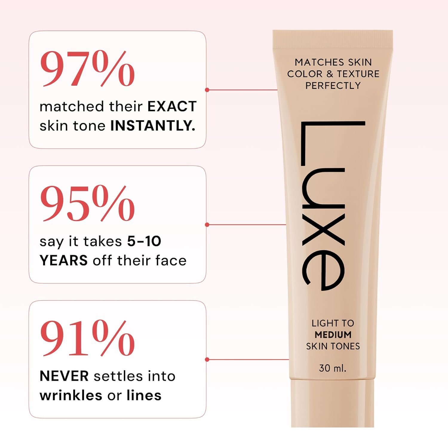Luxe Color Changing Foundation hyaluronic-acid ingredient highlights skincare-infused formula