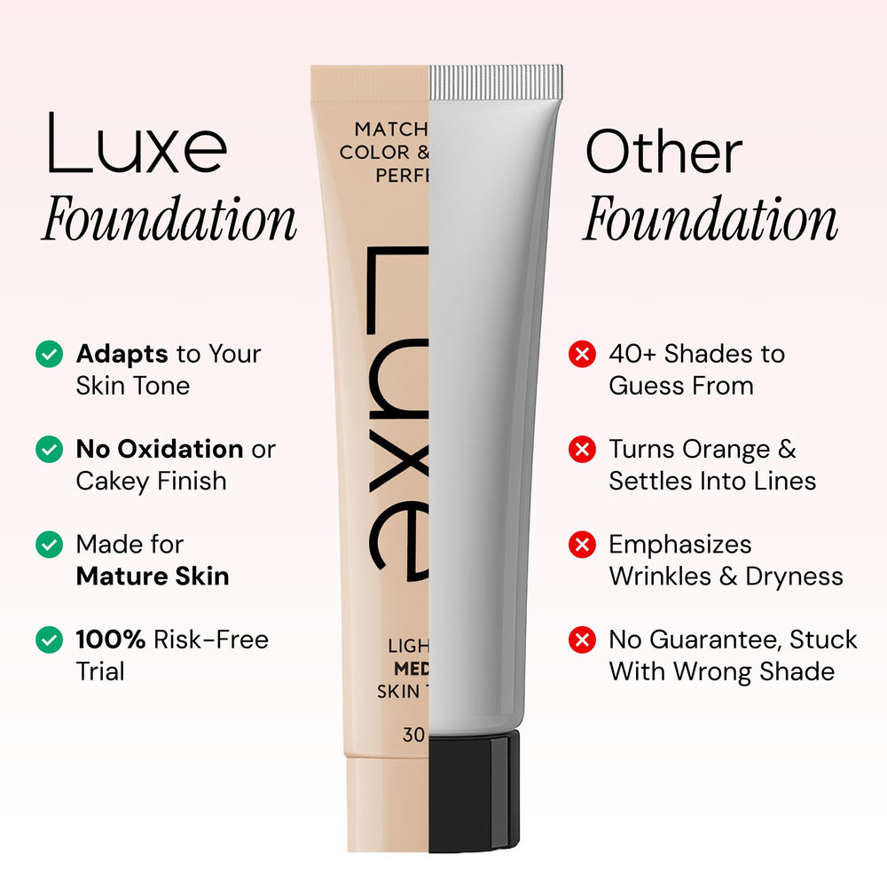 Luxe Color Changing Foundation texture during application delivers buildable coverage.