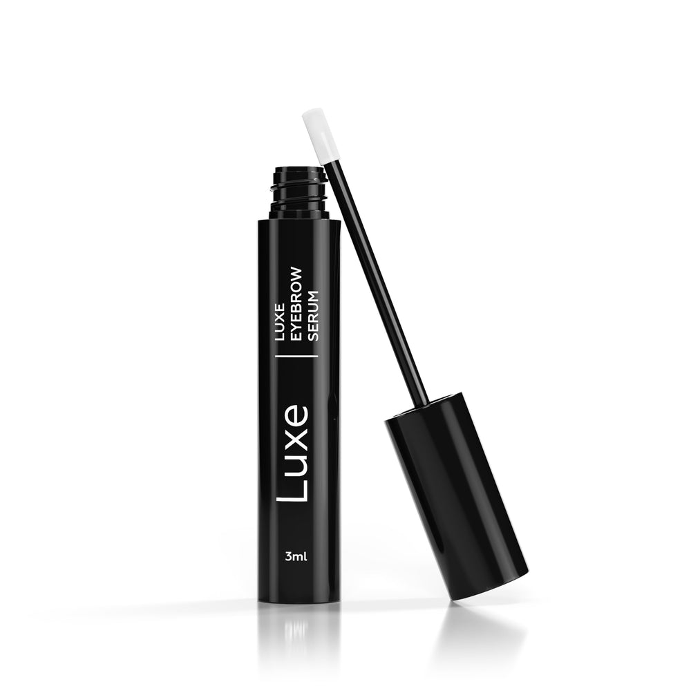 Luxe Cosmetics Eyebrow Serum brush applicator for precise brow shaping.
