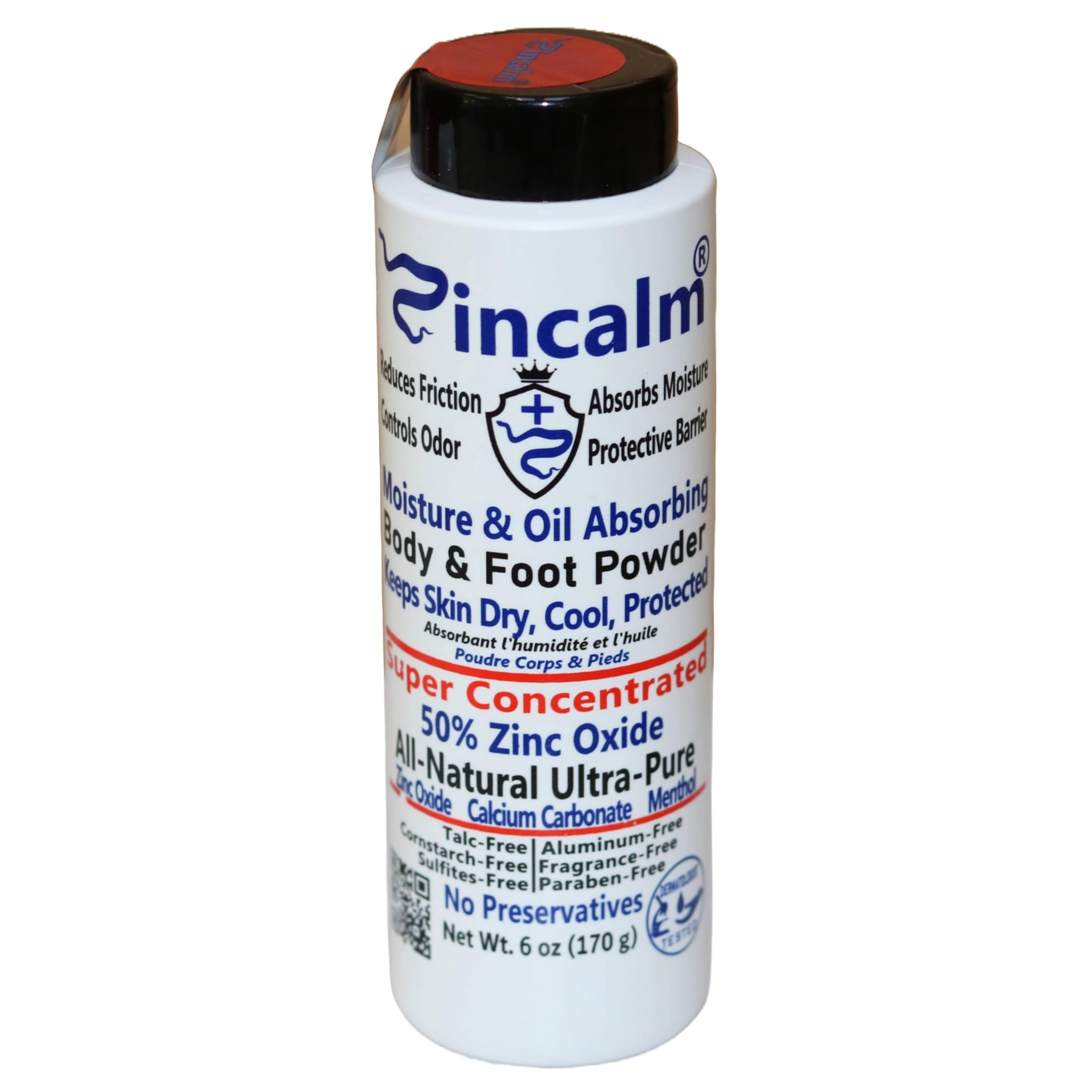 Zincalm Luxeavant en empaque, polvo corporal para uso diario y prevención de irritaciones