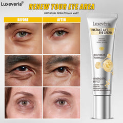 Aplicador brocha profesional de Luxeveria para aplicación precisa alrededor de los ojos.