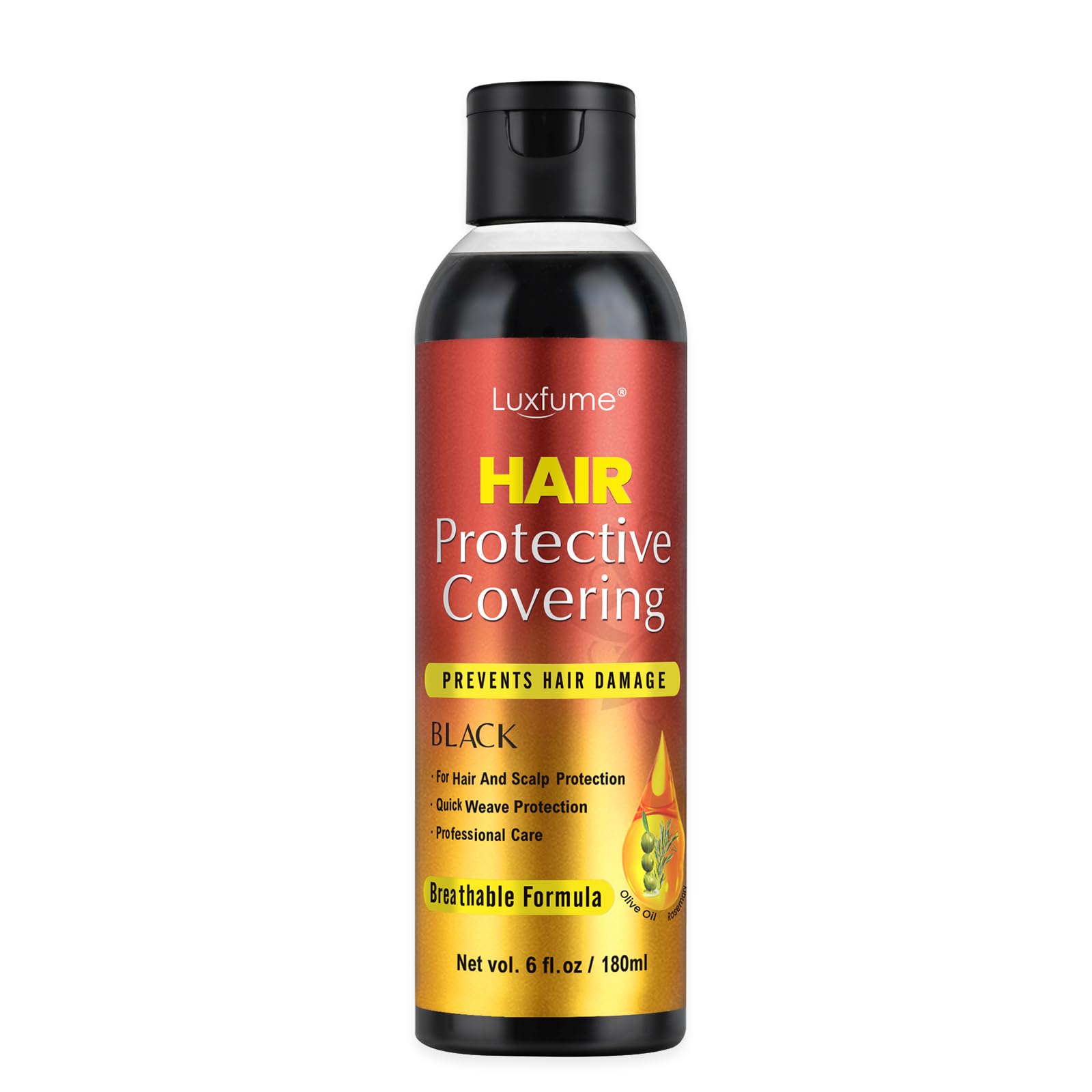 Luxfume Quick Weave Shield bottle for convenient scalp protection during styling.
