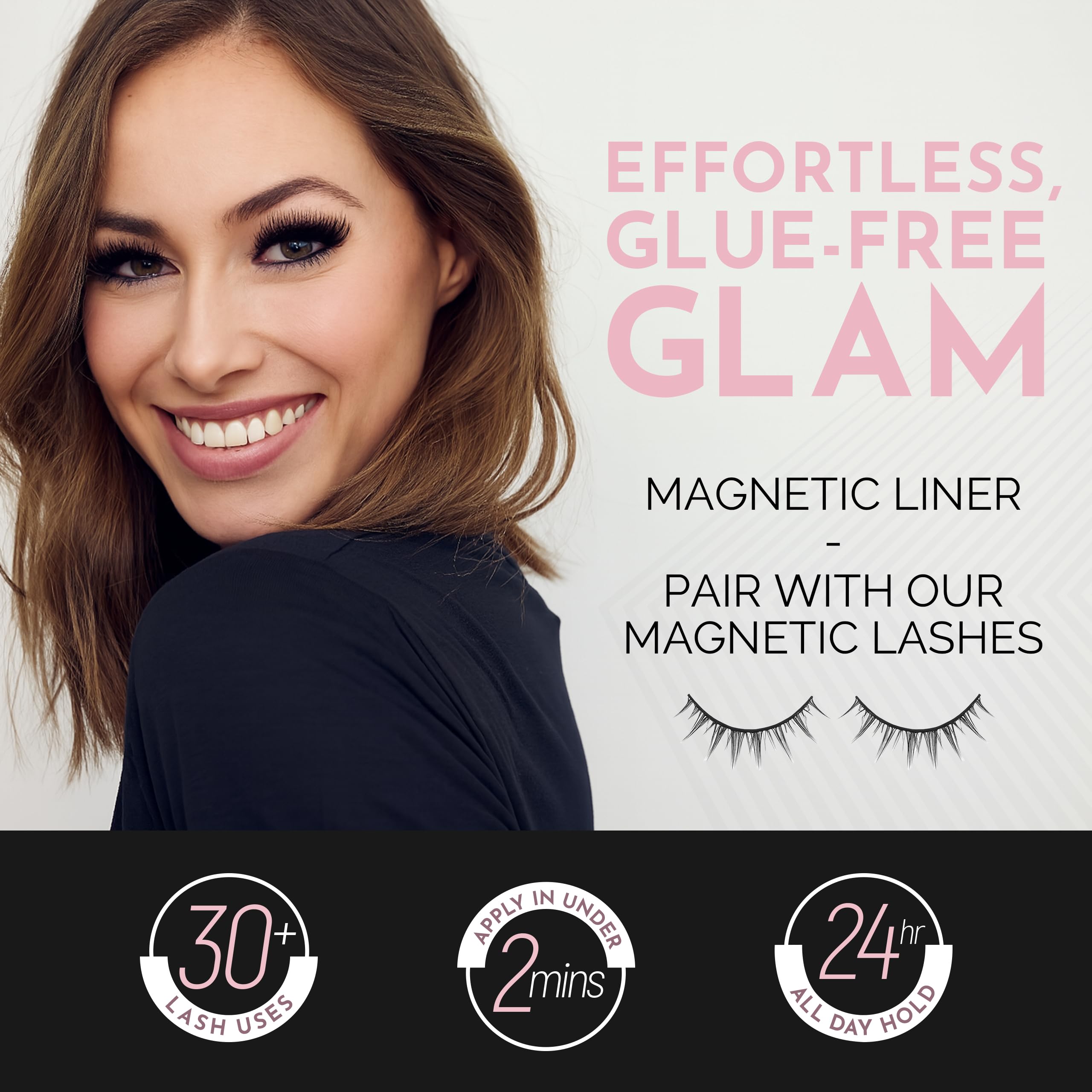 Luxillia delineador magnético con efecto natural para ojos.