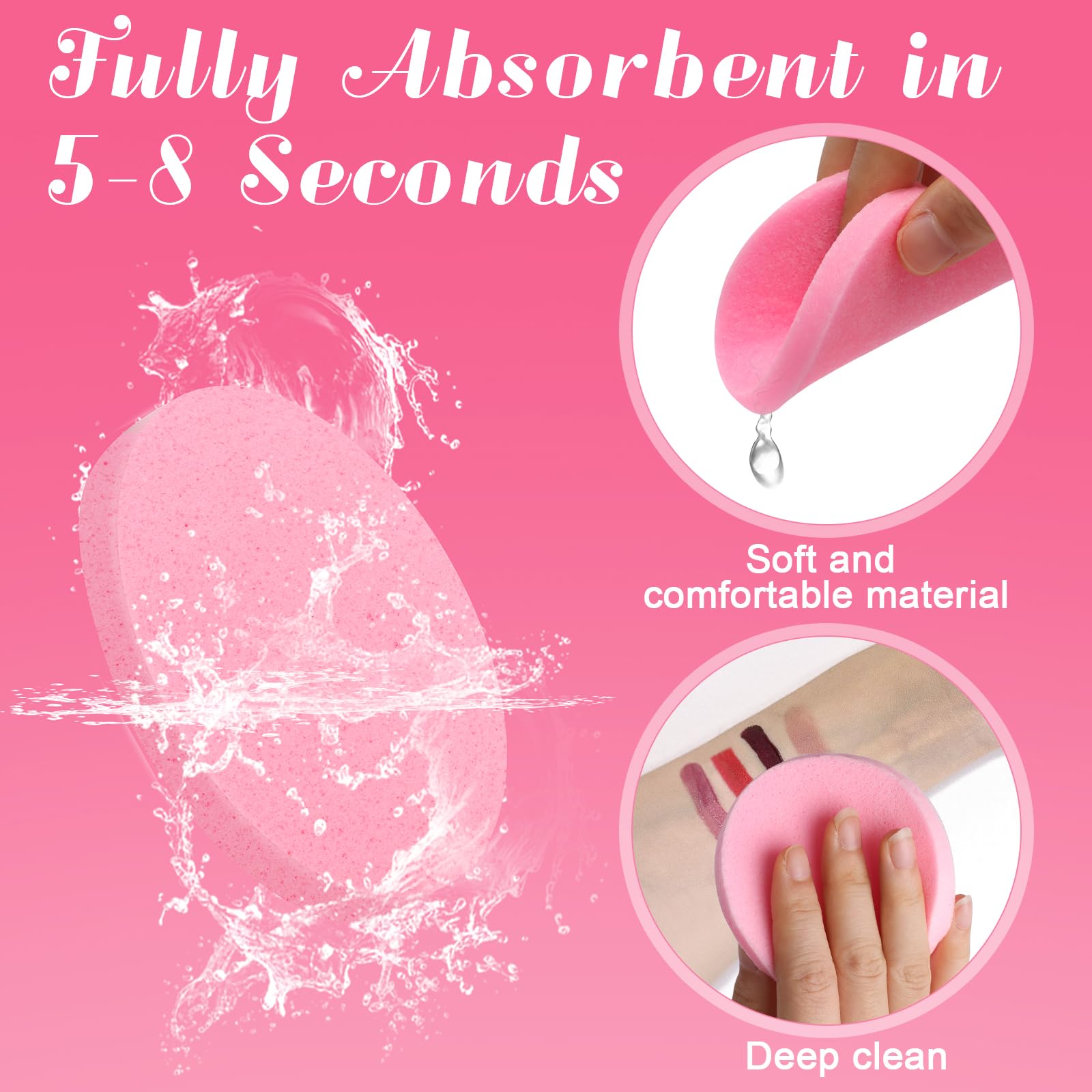 Luxiv round-soft sponge after absorption provides gentle cleansing.