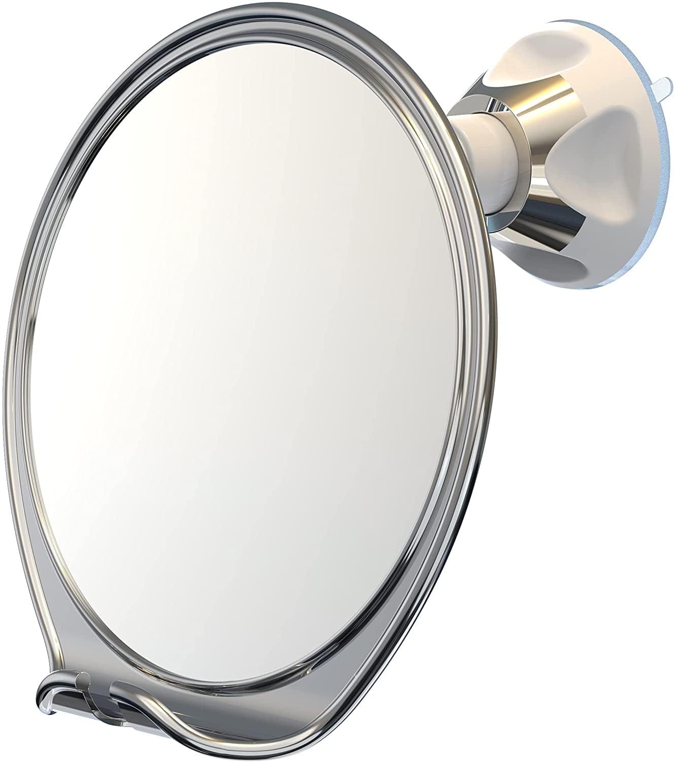 Luxo shower mirror with razor holder for a quick, fog-free shave.