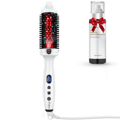 LuxRenew Plus infrared-bounce-brush wide view shows smooth frizz control.