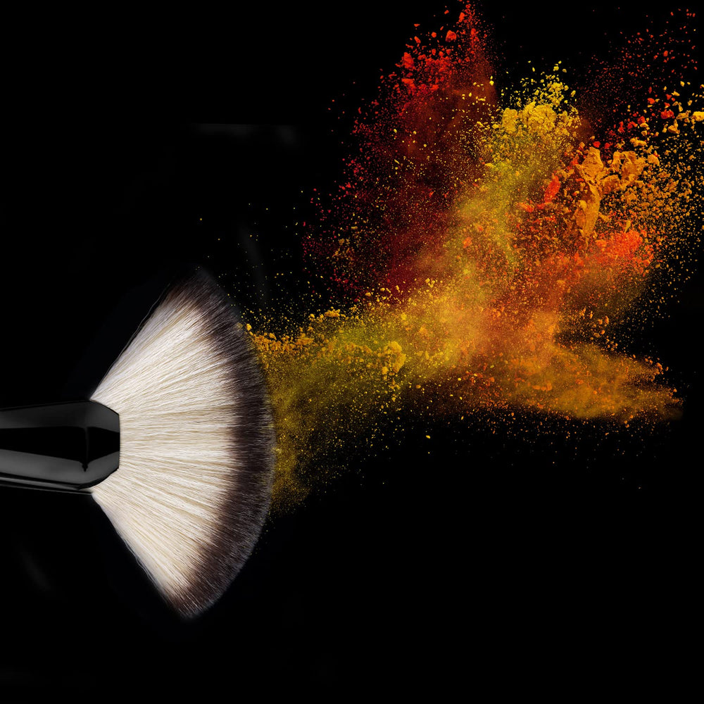 Luxspire easy-clean brush simplifies maintenance after makeup sessions.