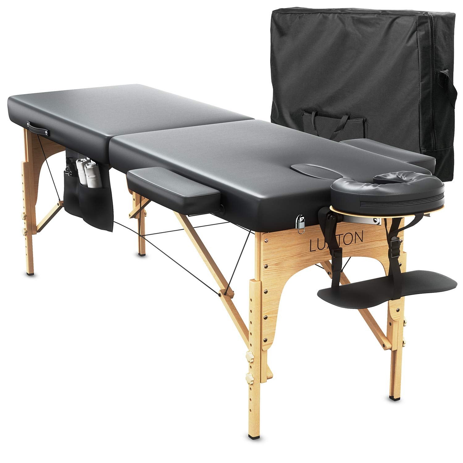 Luxton Home headrest and armrest for enhanced client comfort during treatments