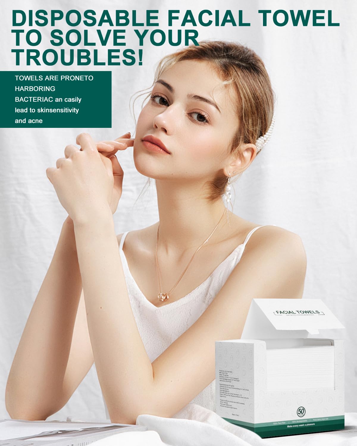LUXU toallas faciales con doble cara para limpieza suave y profunda