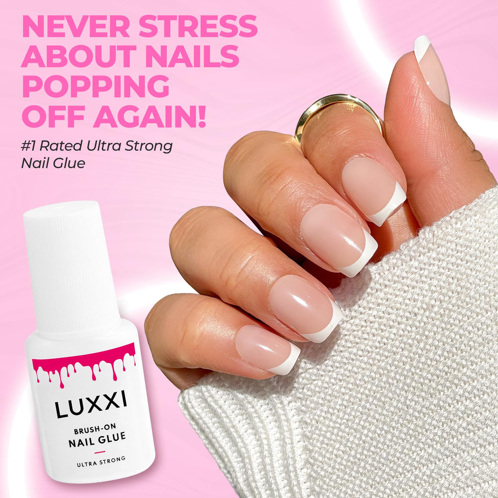 LUXXI aplicación sin burbujas para uñas postizas, acabado suave.