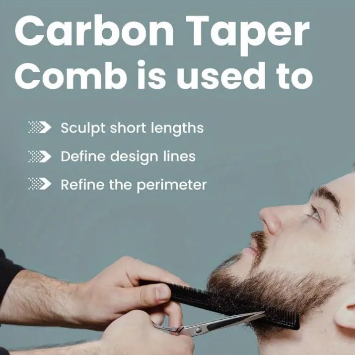 LUXXII pocket-size barber comb ready for travel grooming.