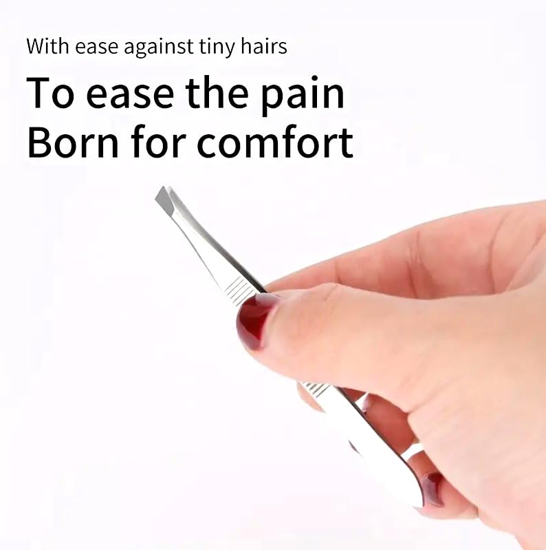 LUXXII portable travel tweezers in compact form for on-the-go grooming.