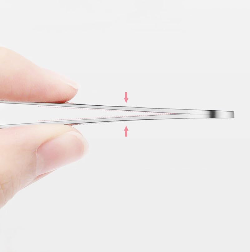 LUXXII silver-tone tweezers shown for clean brow shaping.