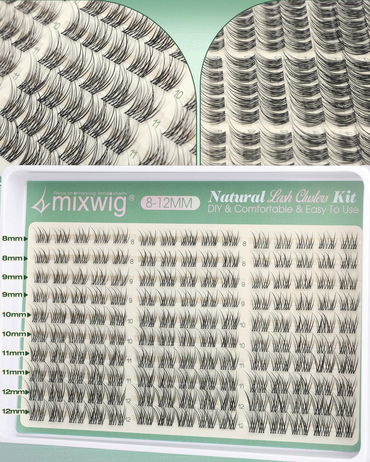 Lvmixwig 150pcs cluster lashes for versatile natural styling
