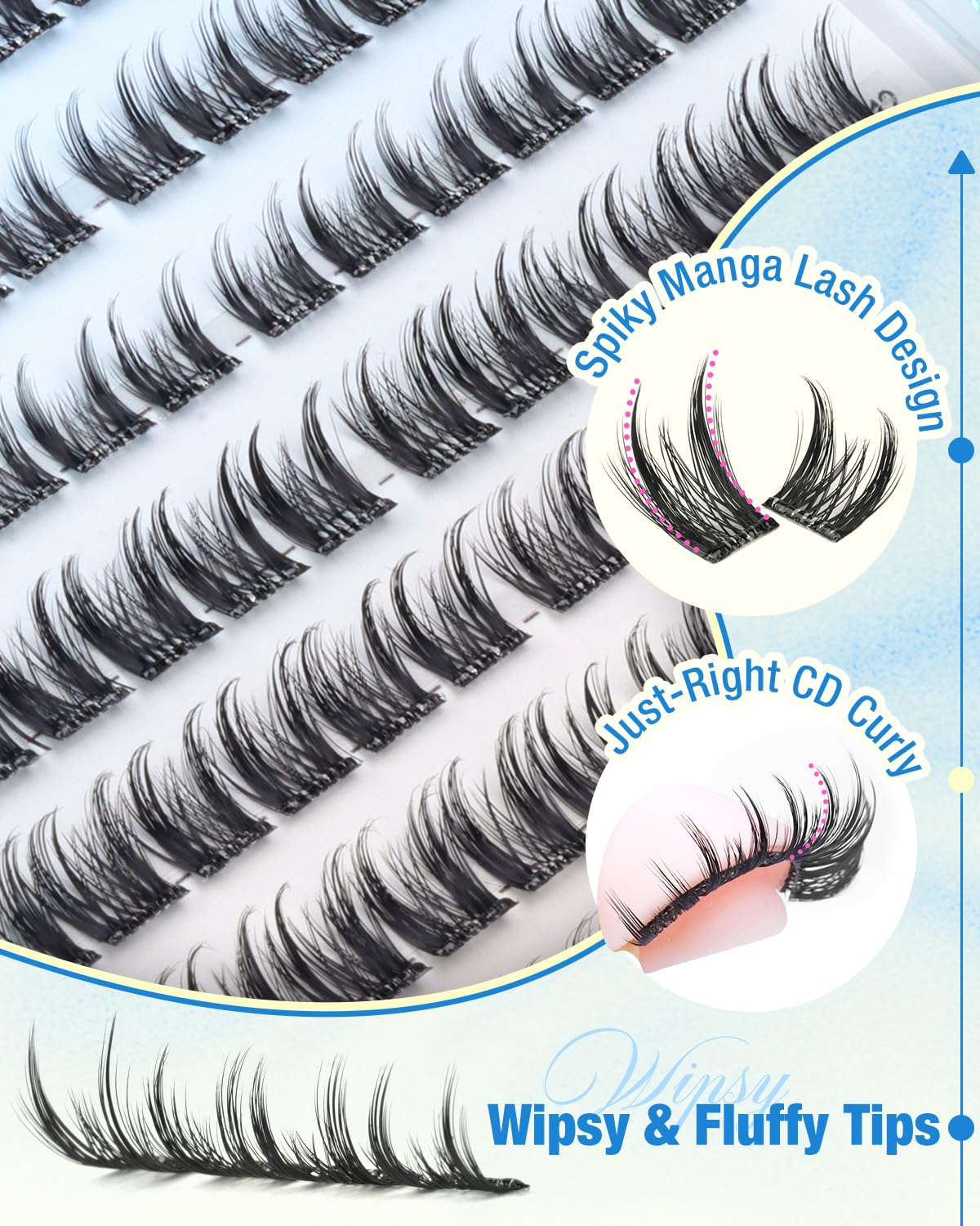 Lvmixwig soft-band CD-curly lashes for comfortable wear.