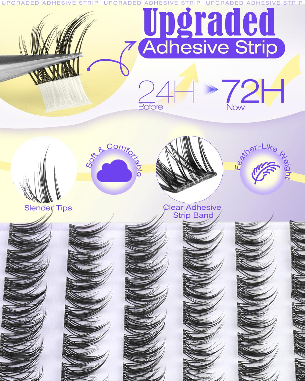 Lvmixwig waterproof adhesive strip keeps lashes secure during activities.