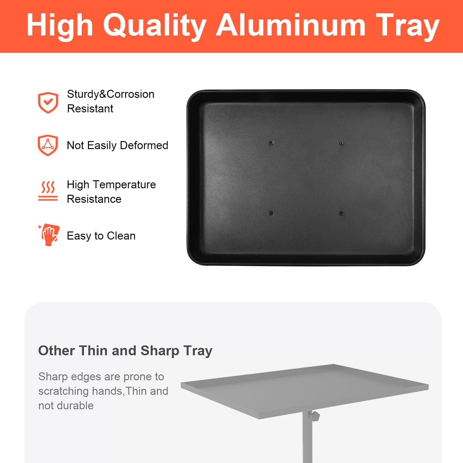 LWADALN Aluminum Tattoo Tray with Storage keeps tools organized during sessions.