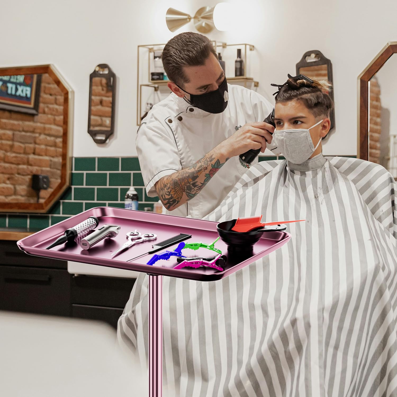 LWADALN hair beauty dental tattoo tray keeps tools organized