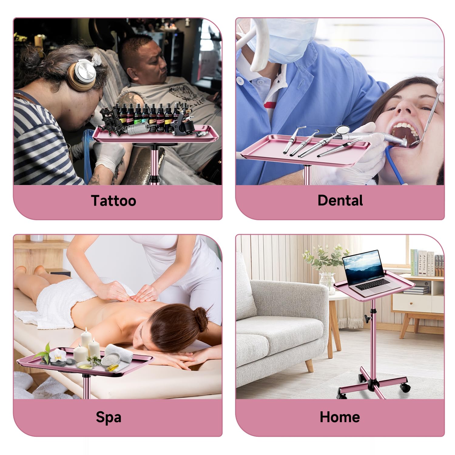 LWADALN tattoo tray mobile expands workspace flexibility