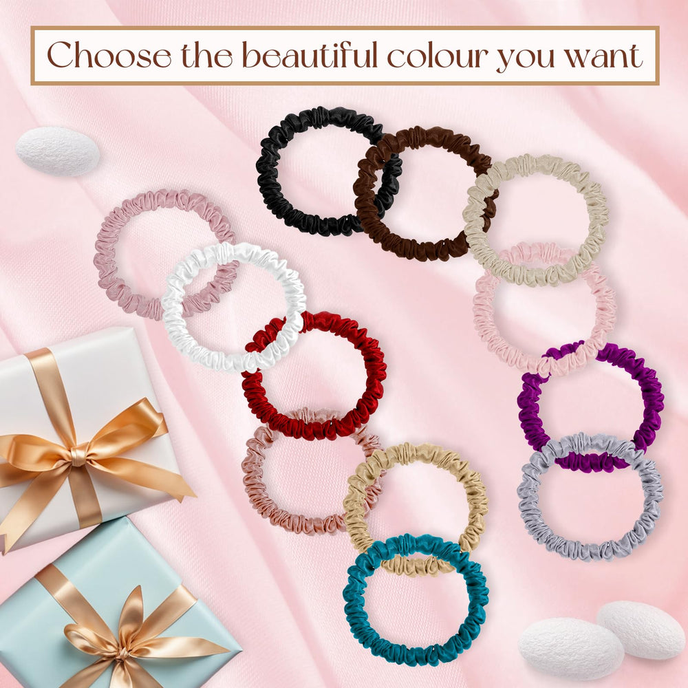 Lwoeo silk hair ties for bedtime to reduce friction.