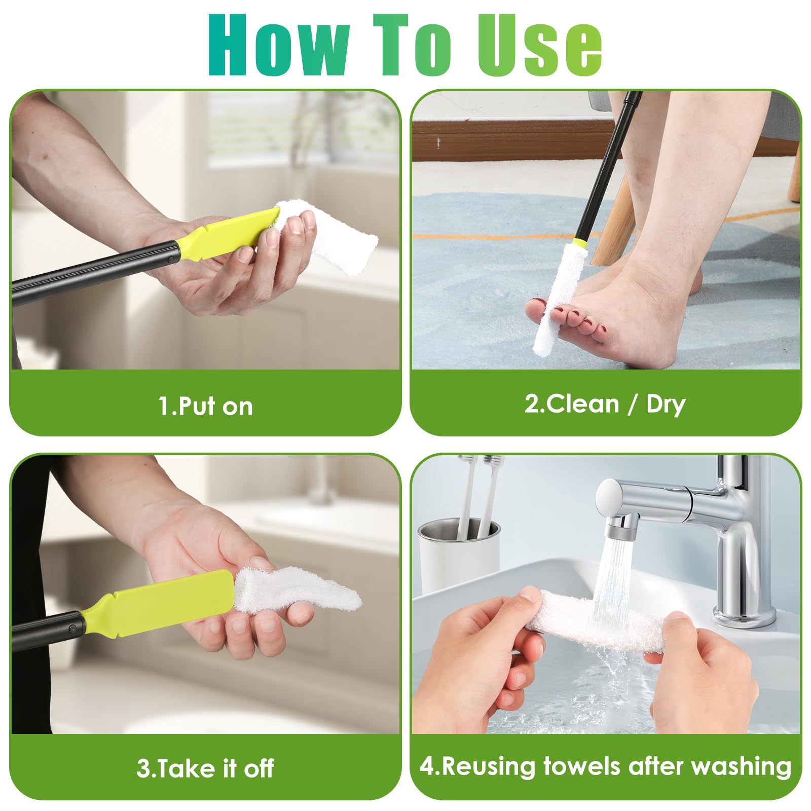 LYIGEOL cepillo de pies en aluminio resistente para uso diario en ducha.