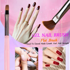 Lykjdnz 5Pcs Nail Art Liner Brushes 7–25mm for precise lines and clean edges.