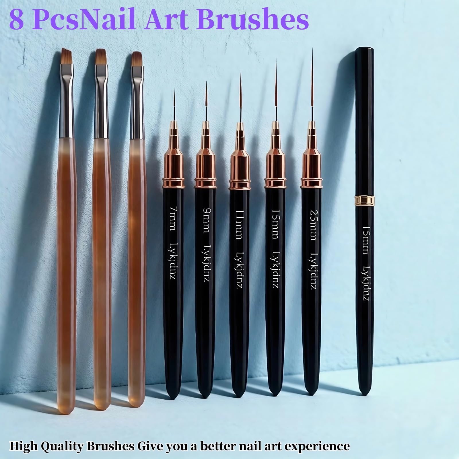 Lykjdnz nail art clean-up brush 3 for tidy edges and spill-free work