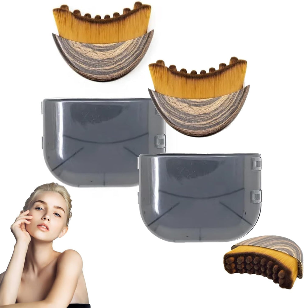 Lymphatic Contour Face Brush closeup showing precise drainage and soft bristles.