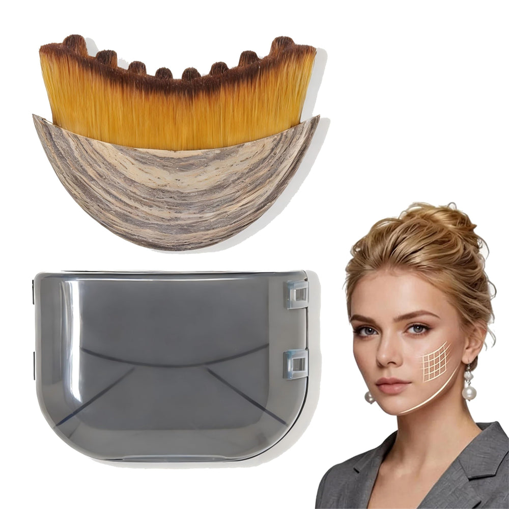 New Lymphatic Contour Face Brush shows ergonomic design for gentle facial drainage.