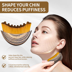Lymphatic Contour Face Brush features an ergonomic handle for comfortable control.