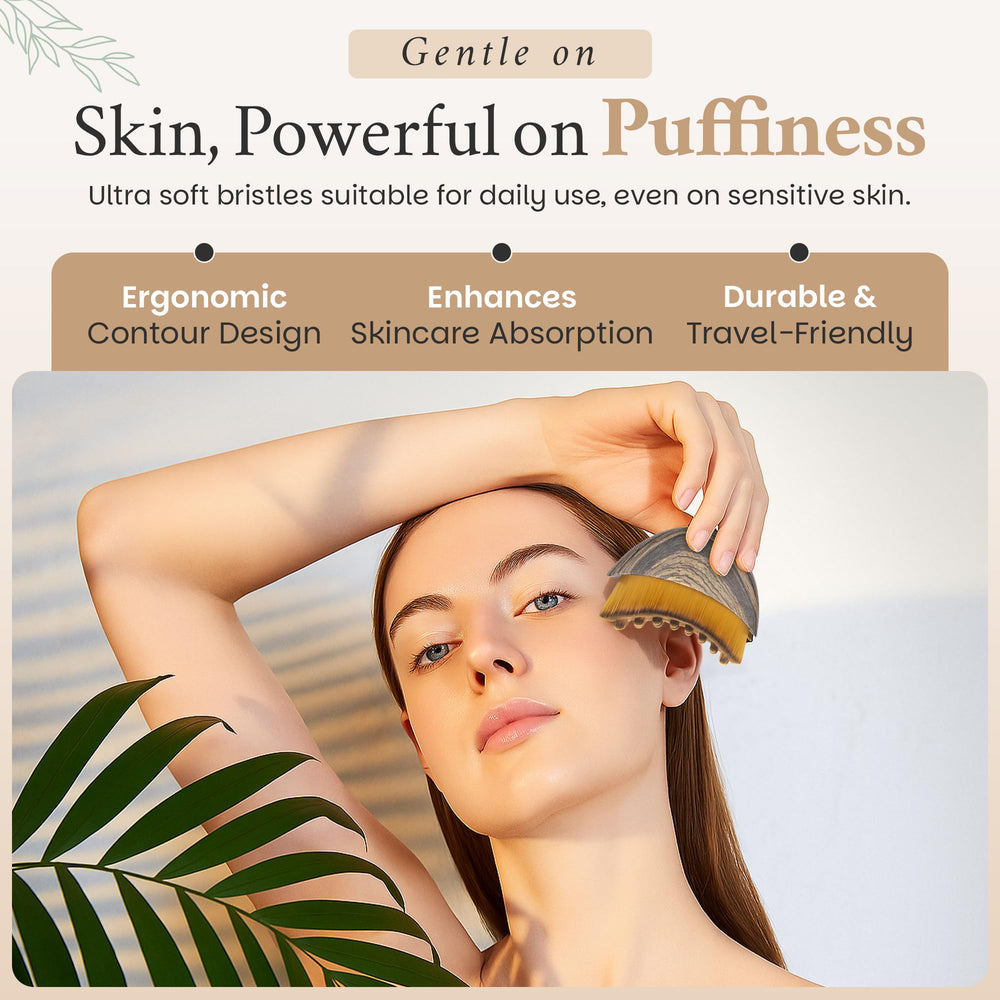 Lymphatic Contour Face Brush offering soothing facial massage to relieve tension