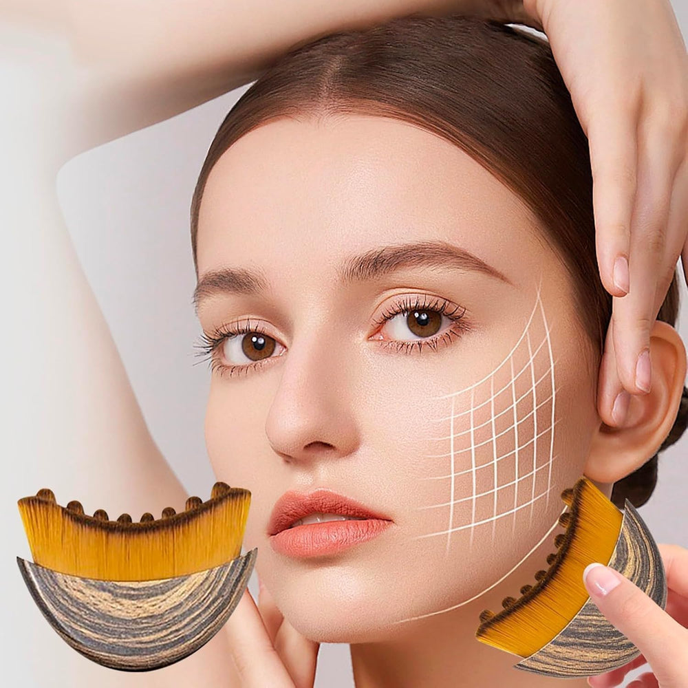Lymphatic Contour Face Brush ideal for spa treatments and professional use
