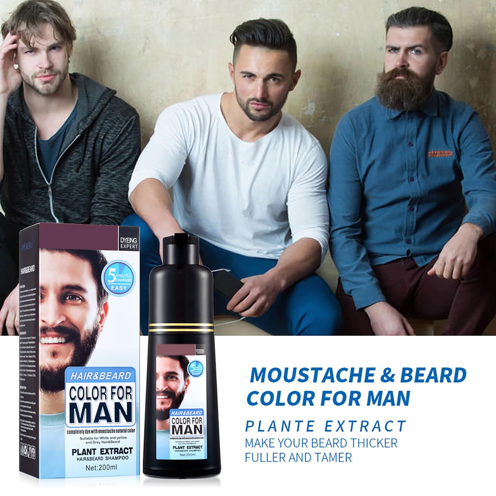 Lymznus beard dye delivers no stain and no mess.