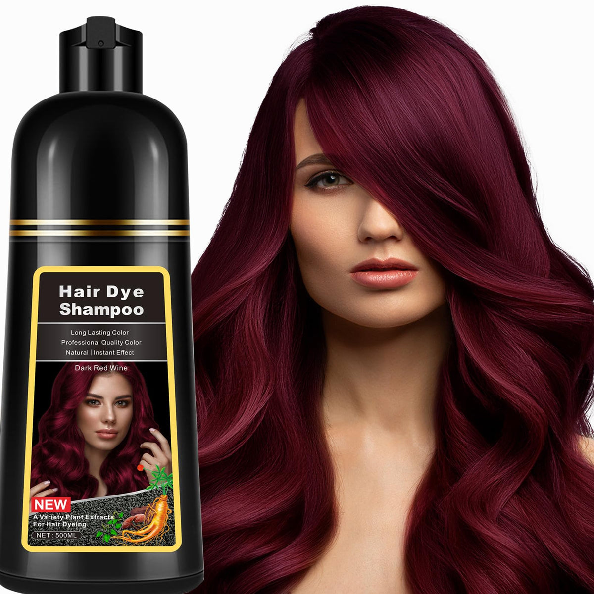 Botella de lymznus, coloración rápida para canas.