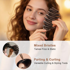 Lynnieëlle brush close-up showing bristle texture and hybrid bristles.